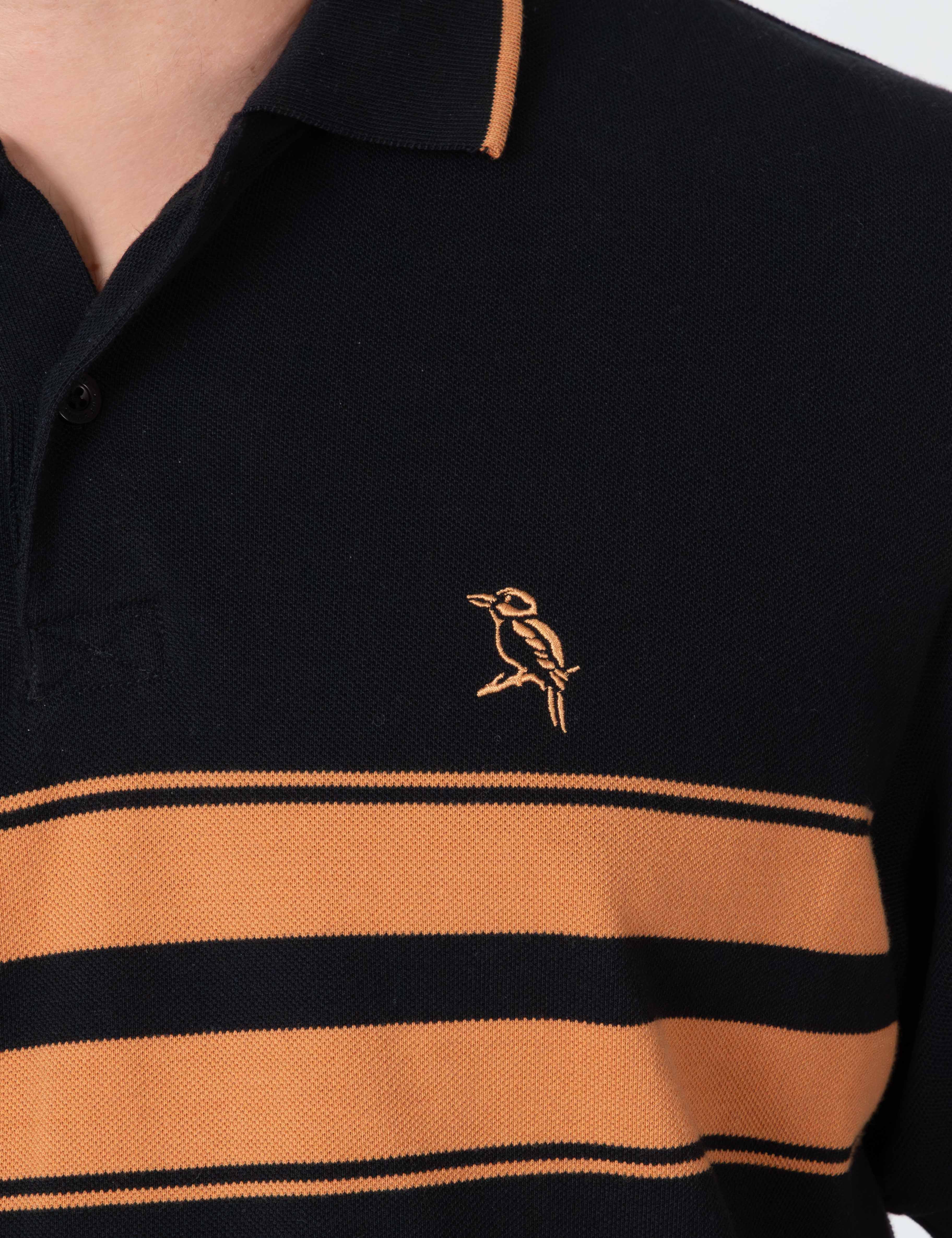 Stripe Polo - Black - Image 12