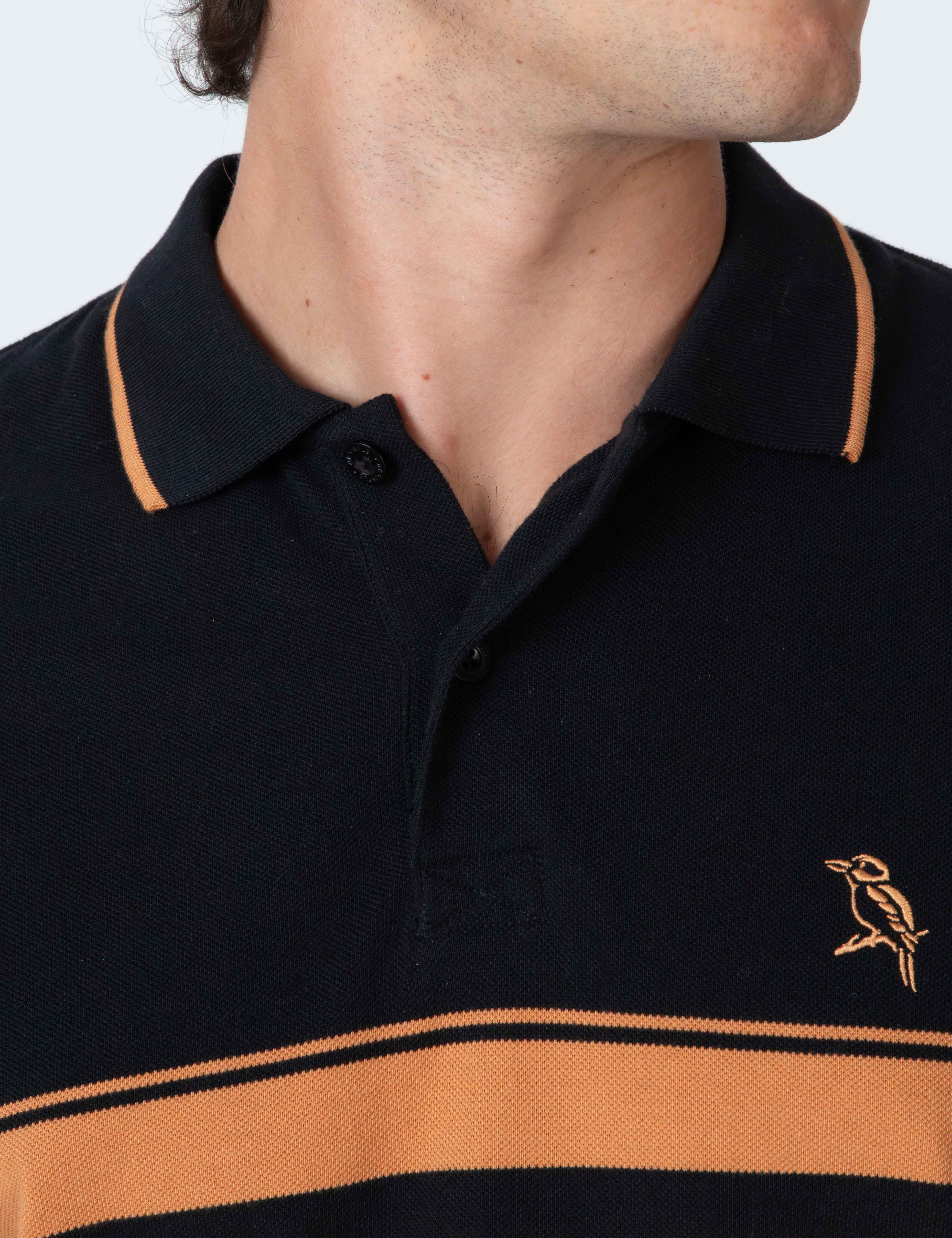 Stripe Polo - Black - Image 13