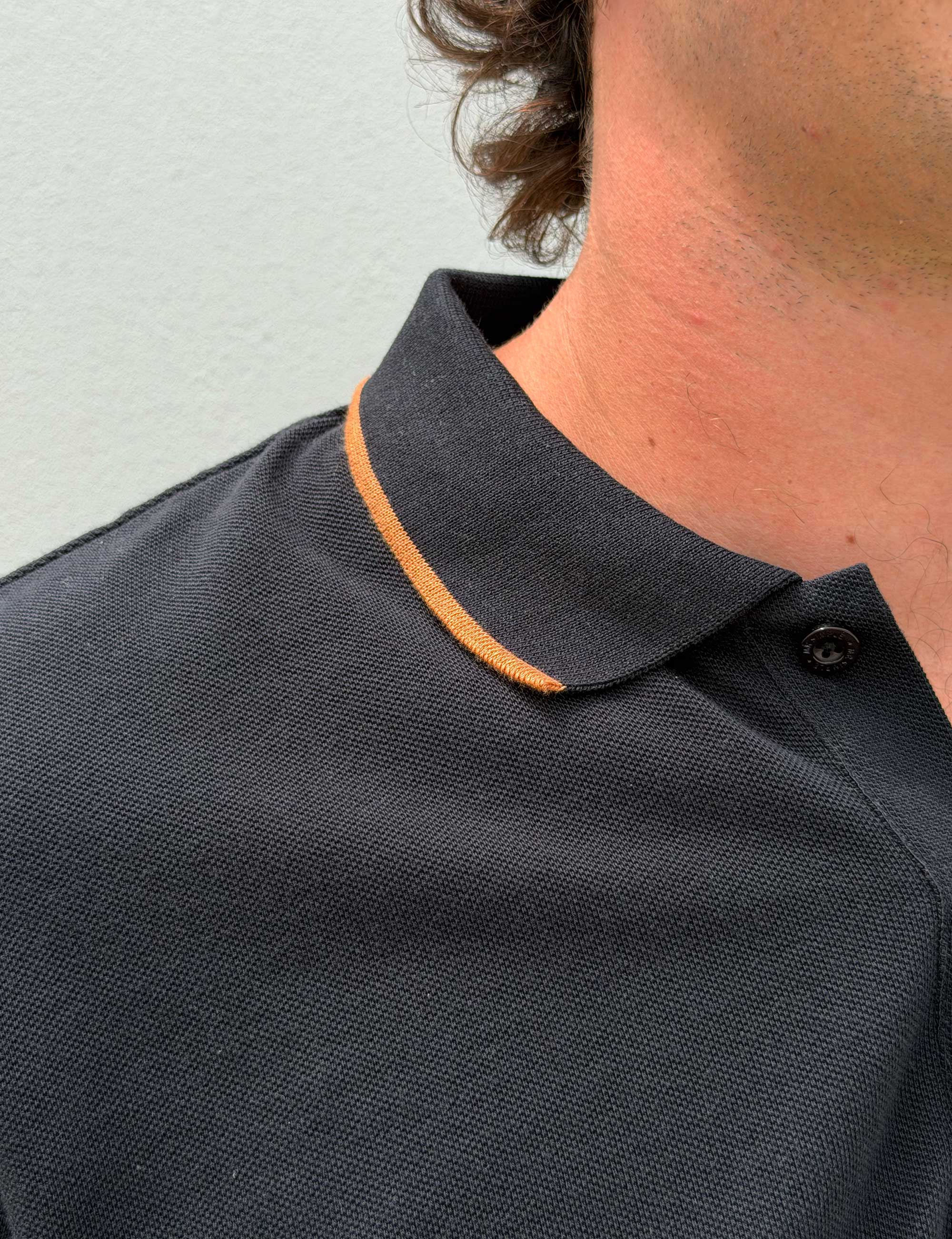 Stripe Polo - Black - Image 4