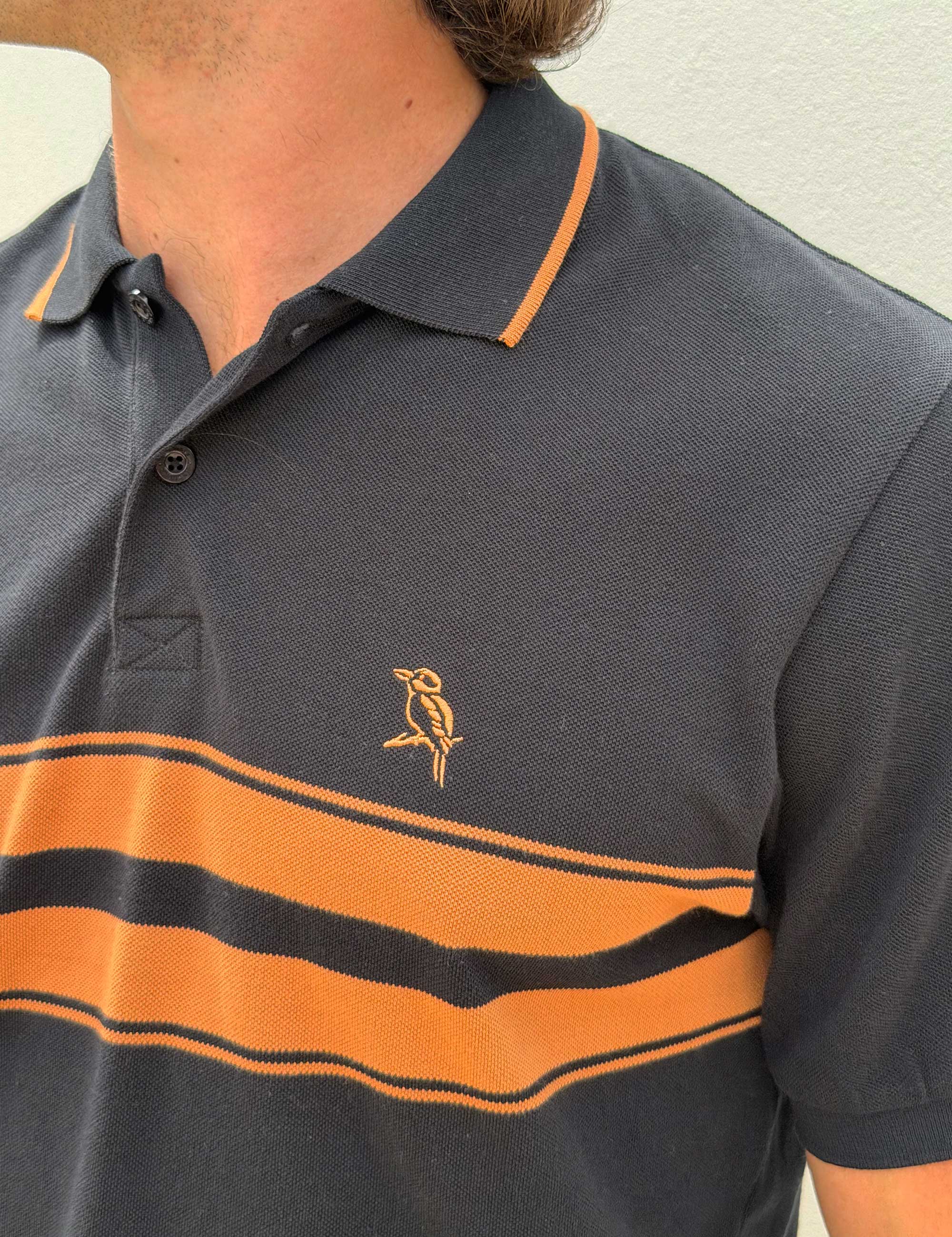 Stripe Polo - Black - Image 5