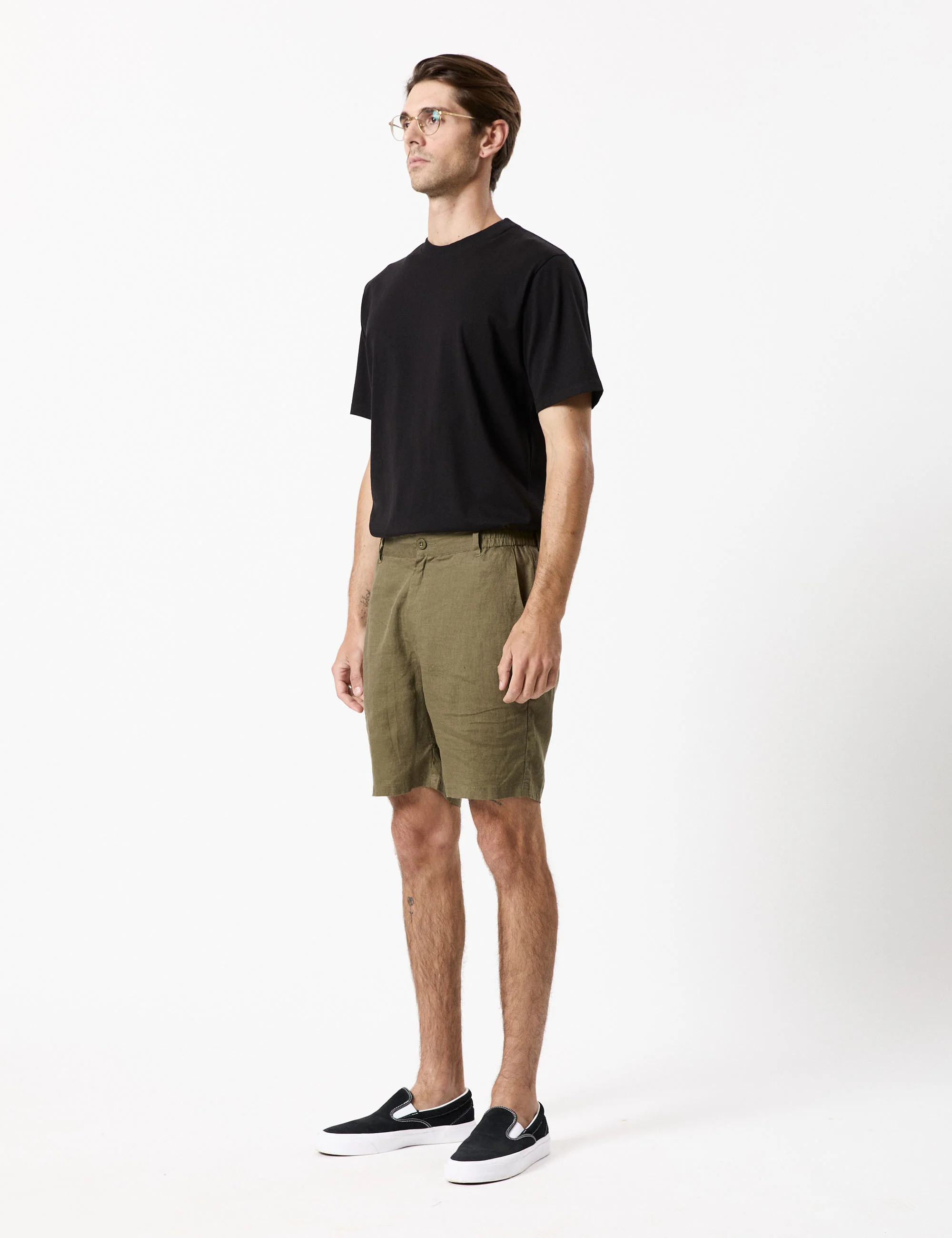 Tanner 3.0 Linen Shorts - Fatigue - Image 11