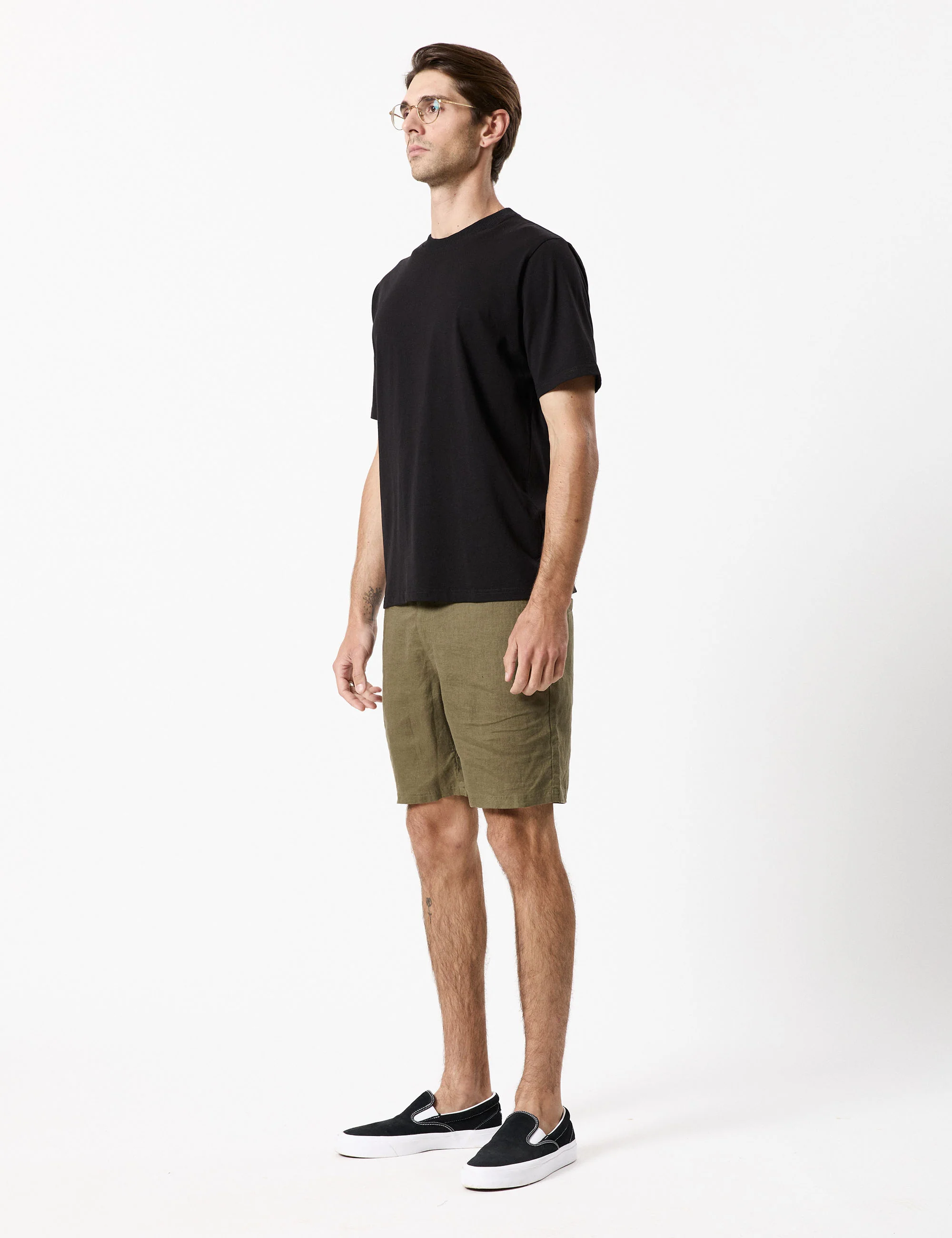 Tanner 3.0 Linen Shorts - Fatigue - Image 15