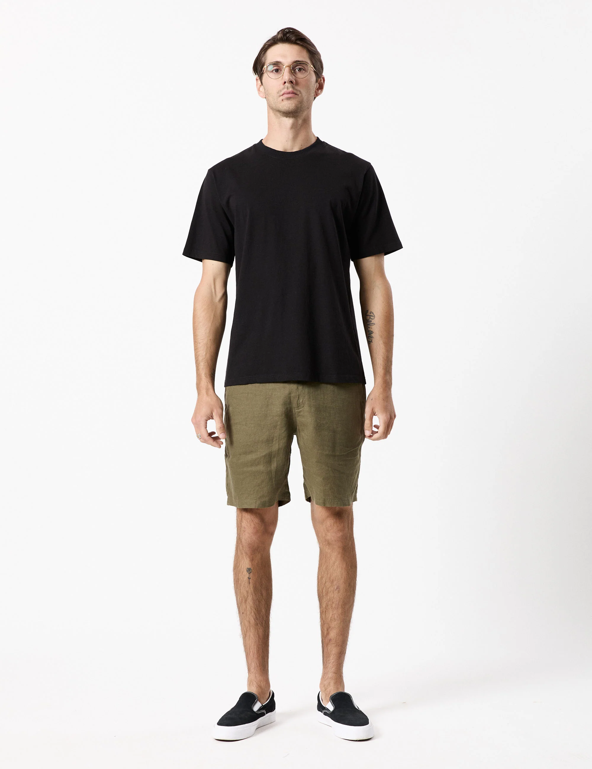 Tanner 3.0 Linen Shorts - Fatigue - Image 16