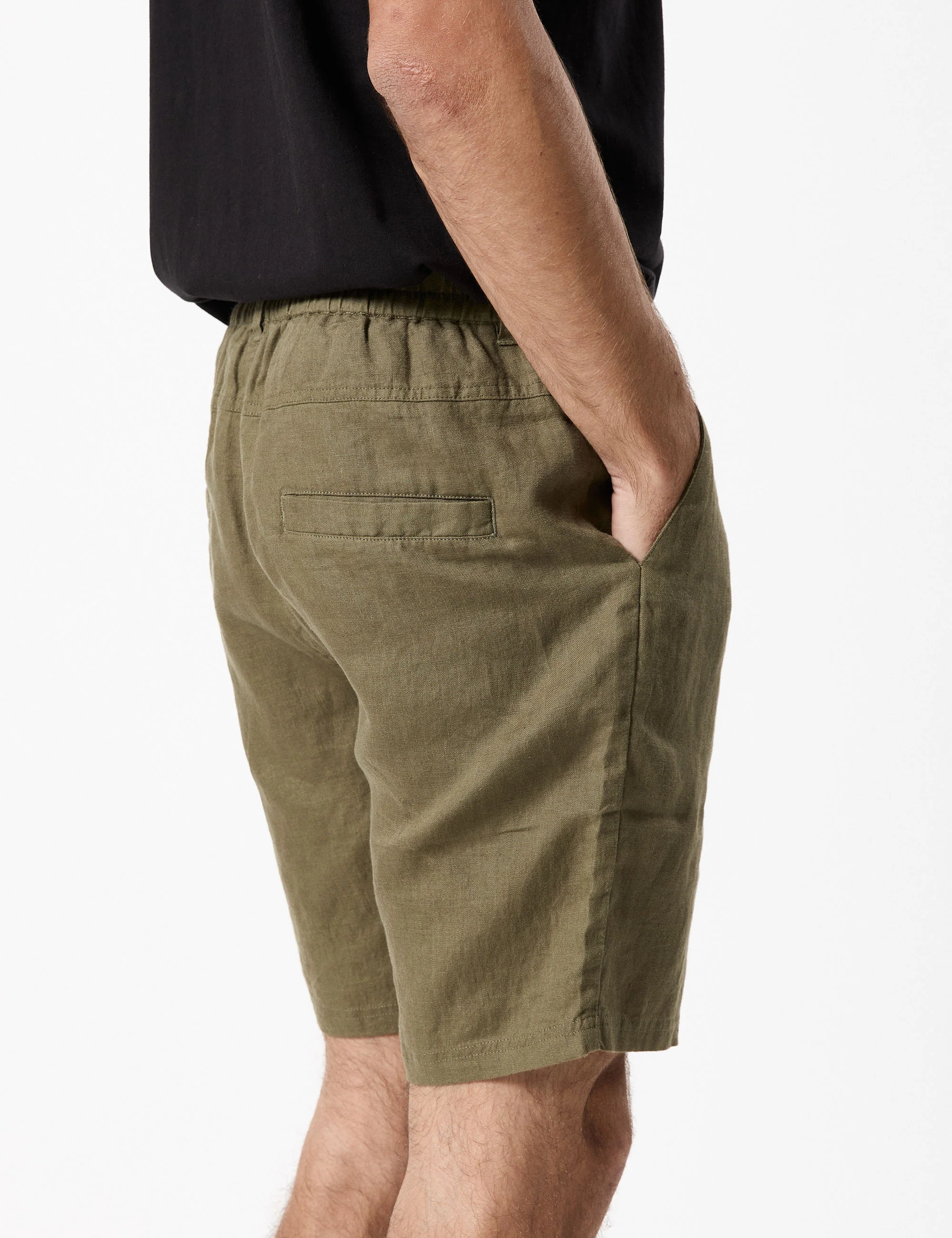 Tanner 3.0 Linen Shorts - Fatigue - Image 5