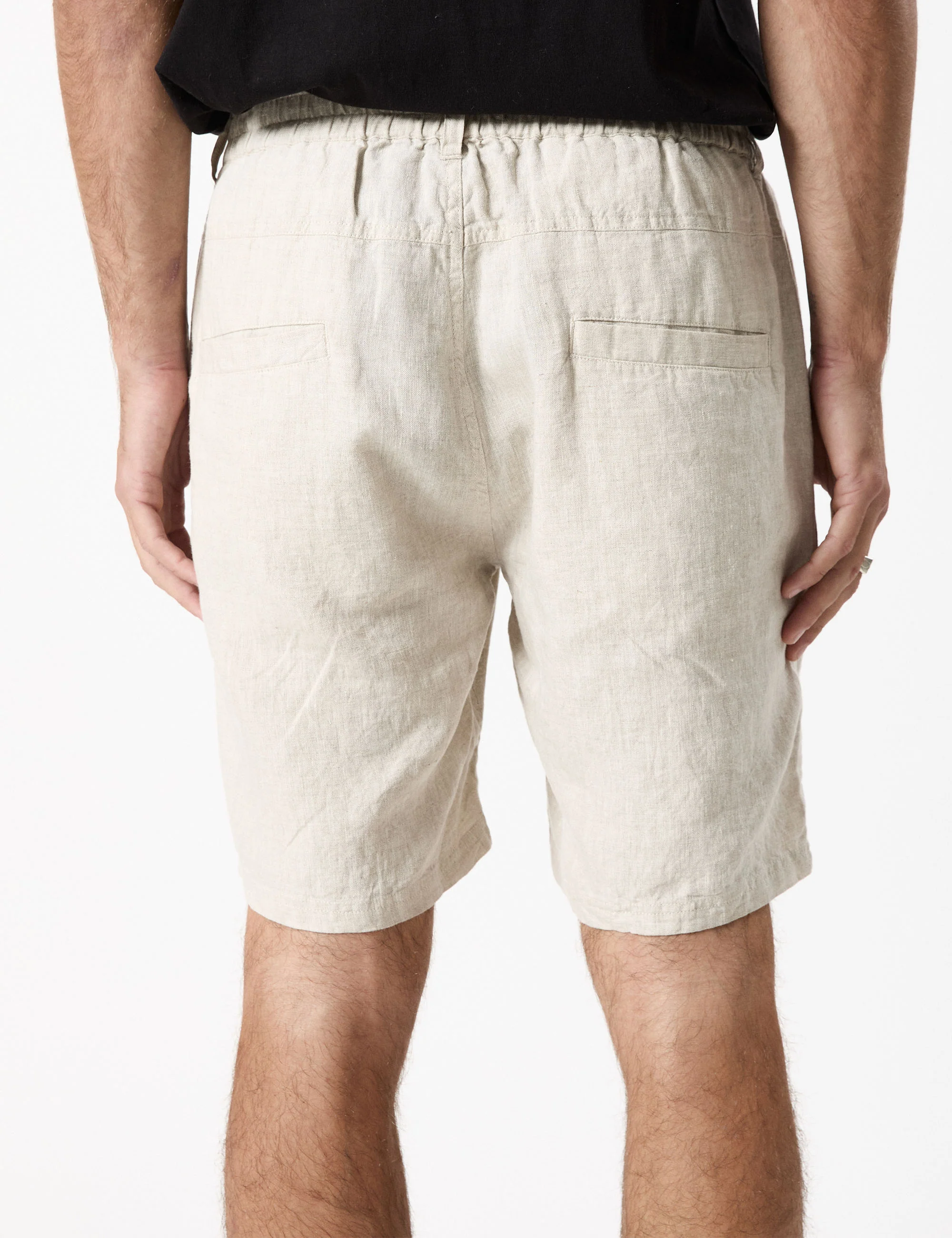 Tanner 3.0 Linen Shorts - Natural - Image 5