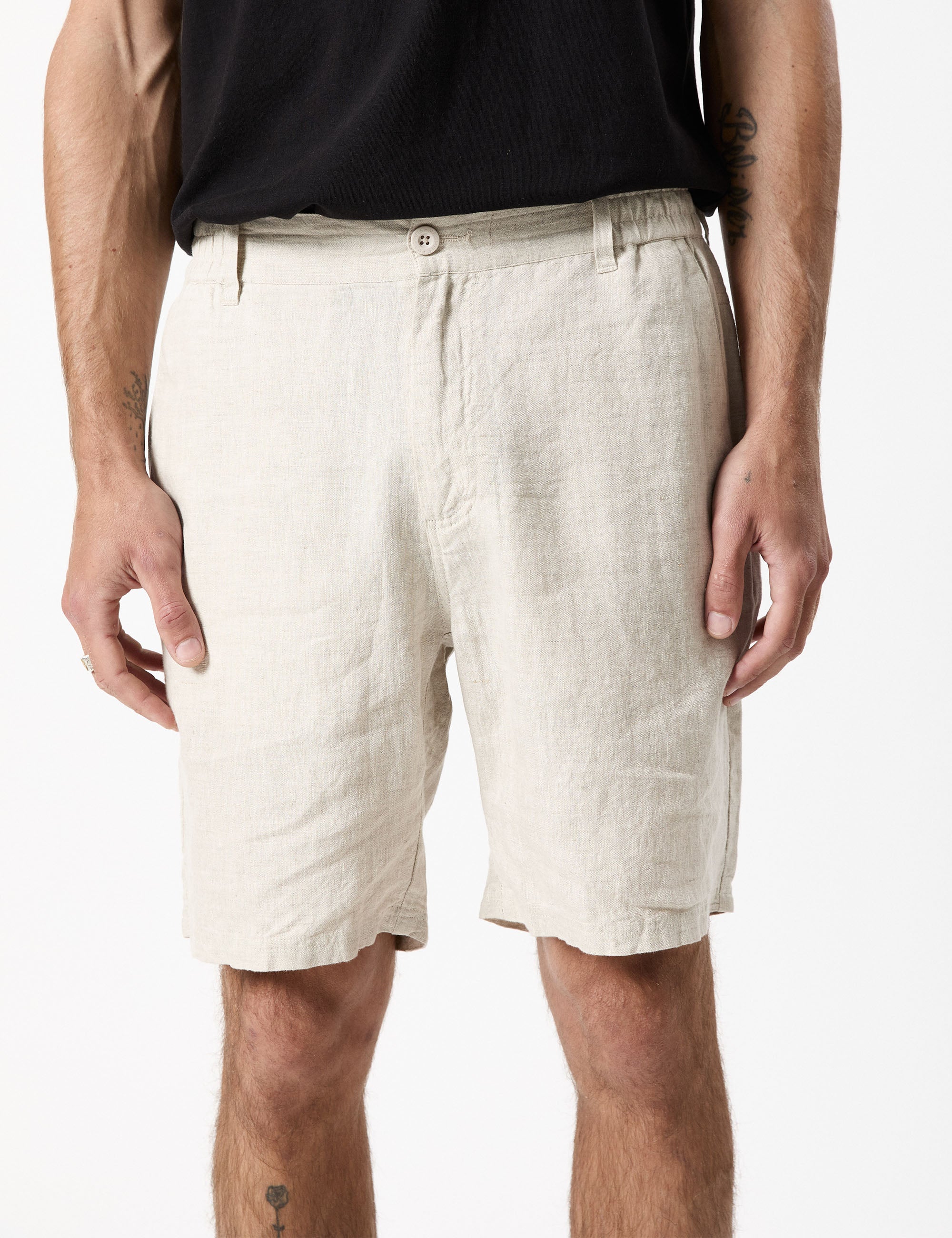 Tanner 3.0 Linen Shorts - Natural - Image 6