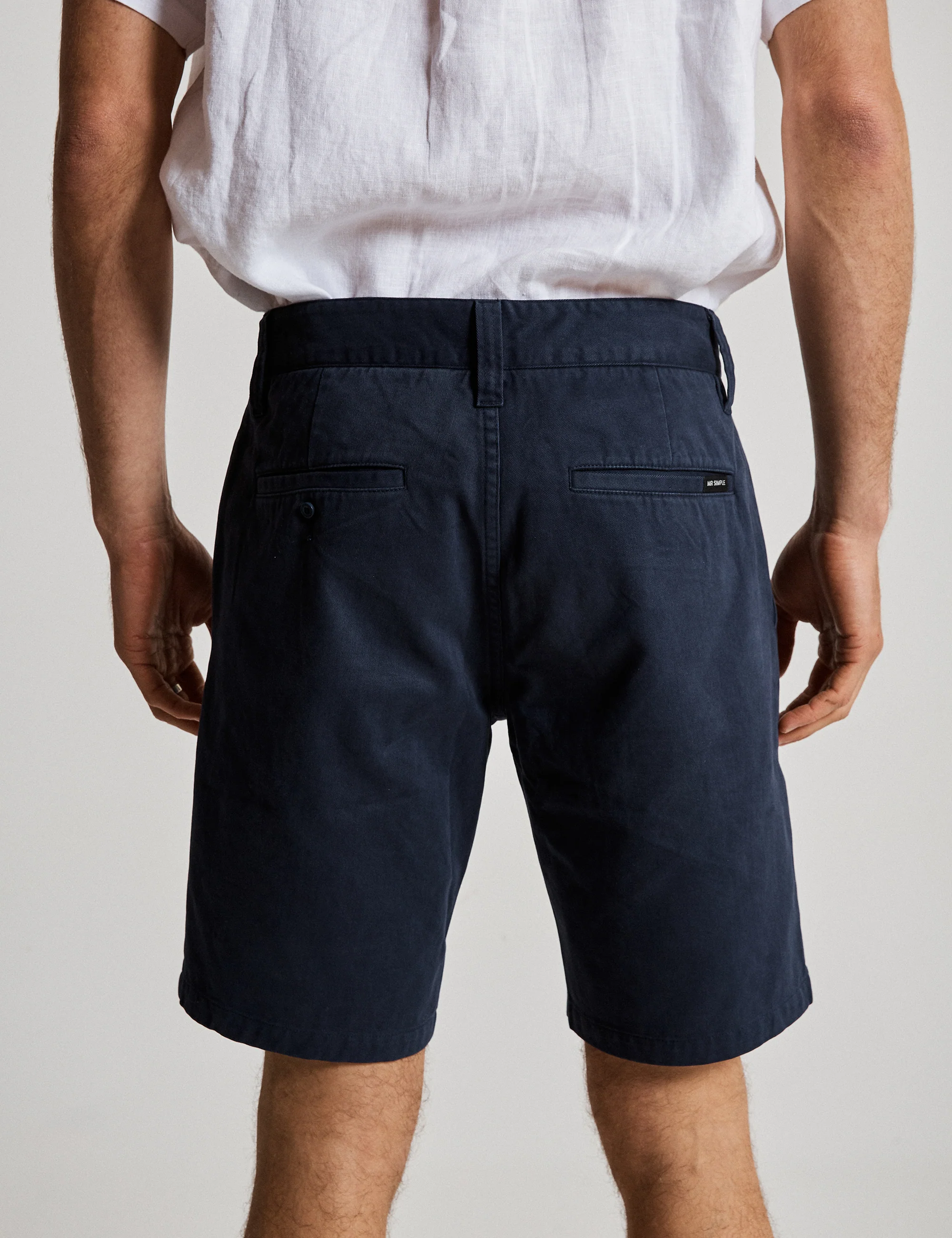 Taylor Stretch Chino Short - Navy - Image 4